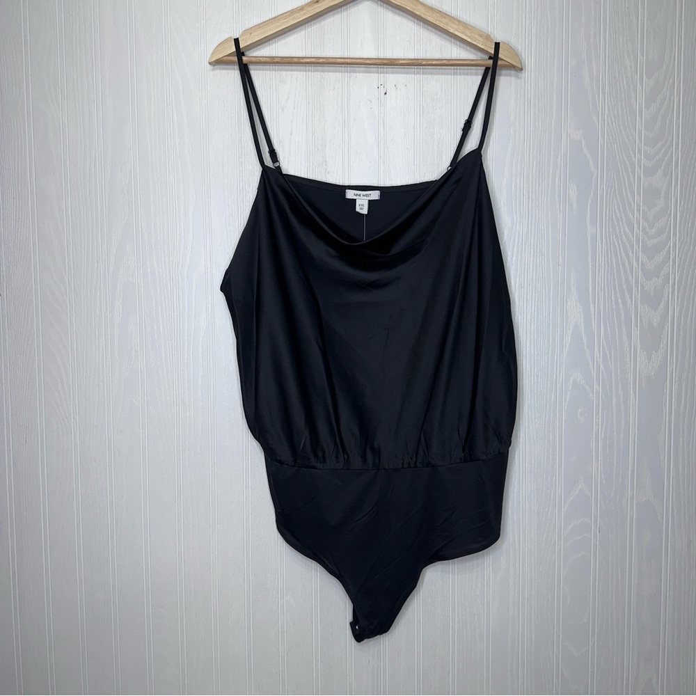 Black Nine West satin cami body suit NWT! Size XXL